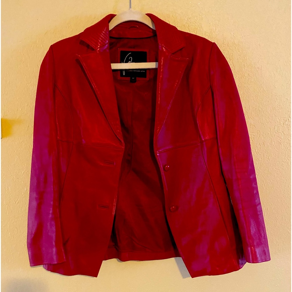 Wilson leather vintage red jacket